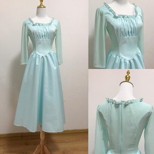Handmade - Cosplay Cinderella Work Dress, Cinderella Day Dress Blue Daily Cosplay Costume