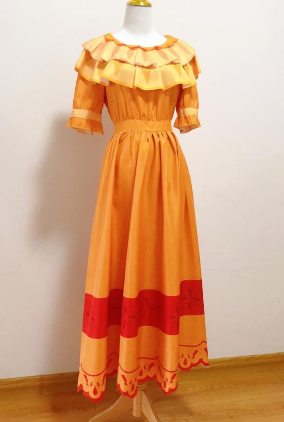 Handmade Cosplay Pepa Madrigal Costume, Pepa Encanto Dress 