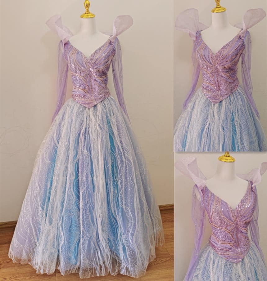 Handmade - Cosplay Part 2 Ariana Blue Glinda Dress, Good Witch Part 2 Glinda Blue Dress Cosplay Costume Handmade - Cosplay Part 2 Ariana Blue Glinda Dress, Good Witch Part 2 Glinda Blue Dress Cosplay Costume