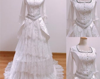 Handmade - Christine Daae Costume, Christine Daae White Cosplay Dress Adults