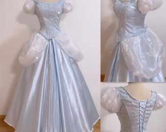 Handmade - Cosplay Classic Cinderella Dress Adult, Cinderella Cosplay Costume