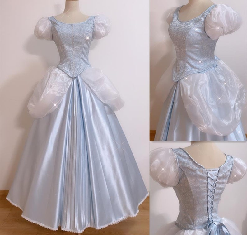 Handmade Cosplay Classic Cinderella Dress Adult, Cinderella Cosplay Costume image 1