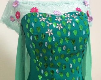 elsa green dress Frozen Elsa Green Dress