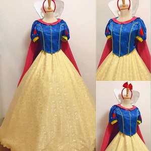 Handmade - Cosplay Snow White Costume, Snow White Dress Adults Girl Available