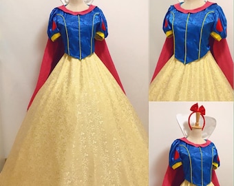 Handmade - Cosplay Snow White Costume, Snow White Dress Adults Girl Available