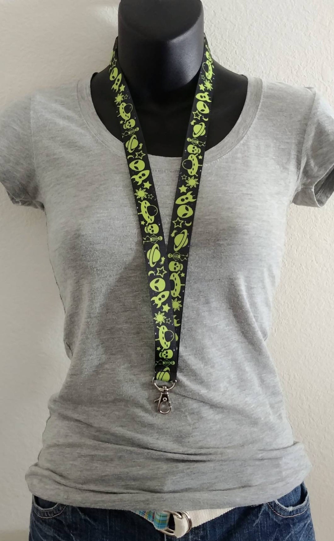 Area 51 Raid Lanyard! Aliens Outer Space Ribbon Lanyard. Astronomy ID ...