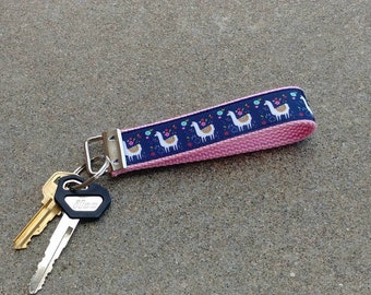 No Drama Llama Key Fob Wristlet! Llamas Keychain. Alpaca Fabric Key Chain. Funny Gift for Friend. Stocking Stuffer. Alpaca My Bags. Custom