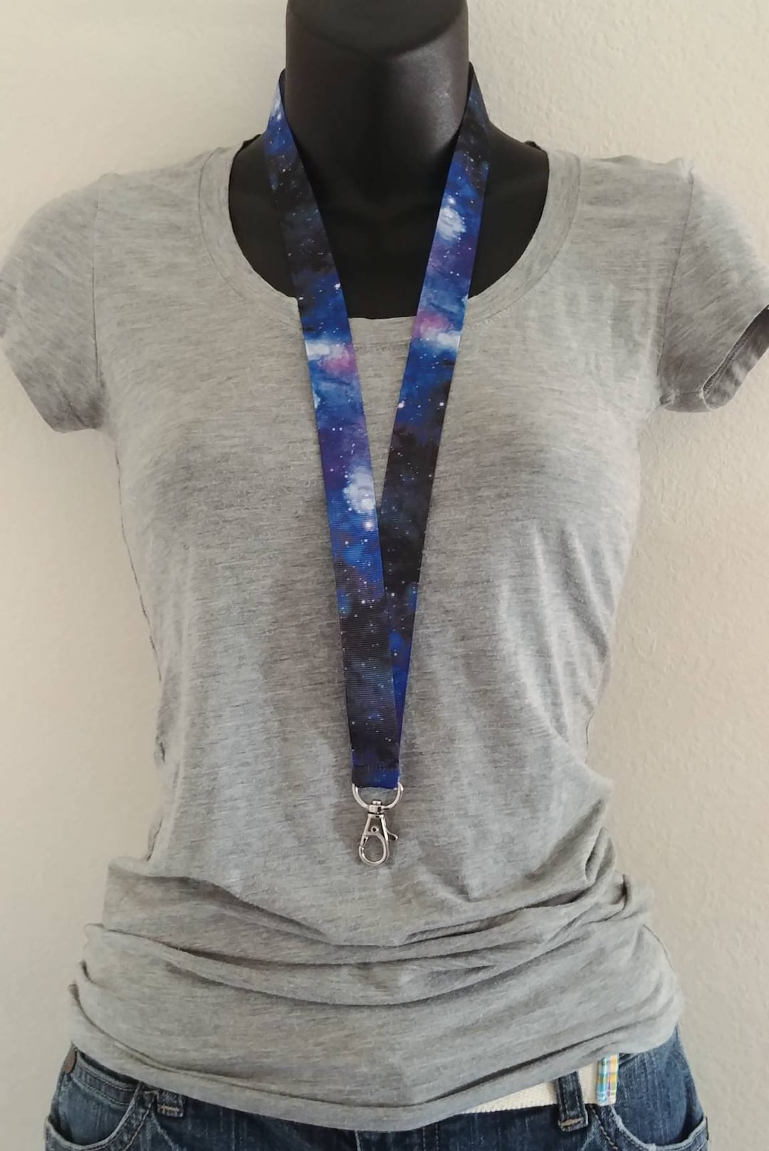 Galaxy Lanyard! Outer Space Ribbon Lanyard. Astronomy ID Badge Holder ...