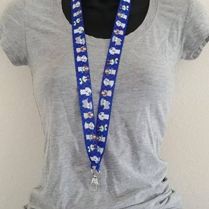 Doggo Blues Lanyard! Dog Walker ID Badge Holder. Pet Lover Ribbon Lanyard. Dog Lover Gifts. Puppy Lanyard. Work Name Badge. Cruise Lanyard