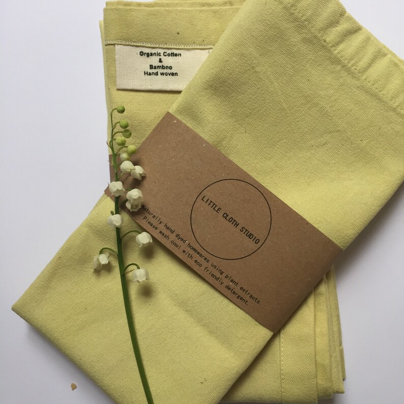 Organic Cotton Tea Towels. Handmade. Naturally Plant Dyed. Etsy UK