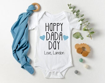 Fathers Day Onesie, First Fathers Day, Boy Father's Day, Father's Day Gift, Gift for Dad, Happy Dada Day, Baby Name Onesie