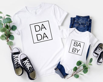 Father Baby Shirt, Matching Dad Shirts, Hipster Dad, Gift for Dad, DADA, Baby and Daddy Shirt