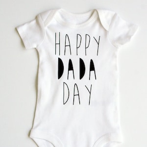 Fathers Day Onesie, First Fathers Day Onesie, Boy Father's Day Onesie®, Hipster Dad, Happy Dada Day, Gift for Dad image 1