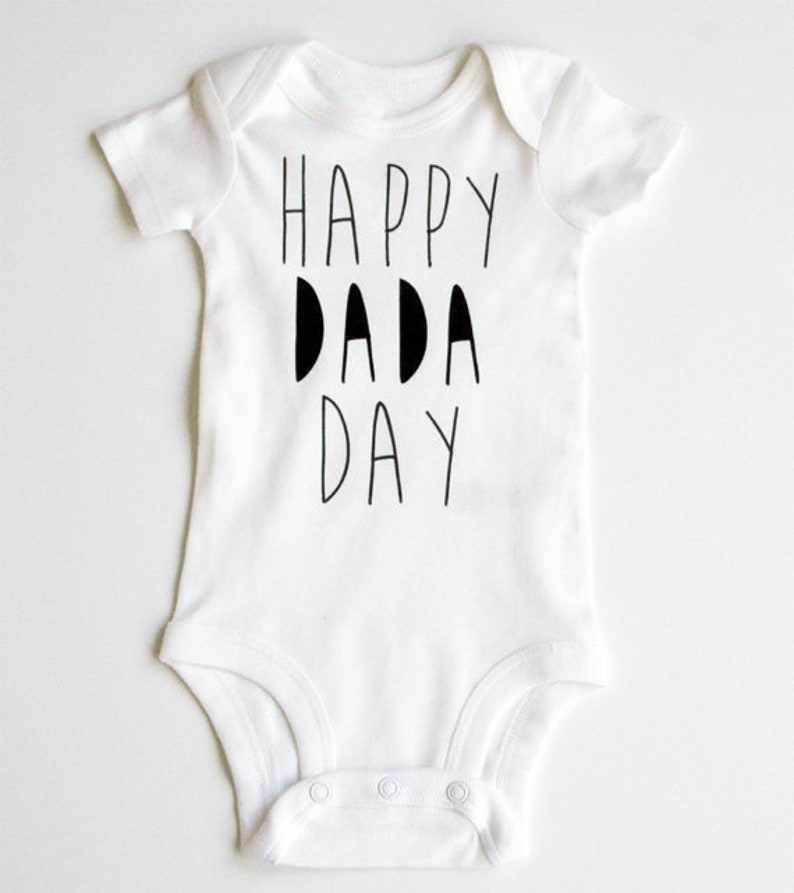 Fathers Day Onesie, First Fathers Day Onesie, Boy Father's Day Onesie®, Hipster Dad, Happy Dada Day, Gift for Dad image 1