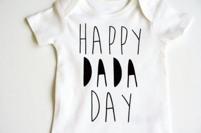 Fathers Day Onesie, First Fathers Day Onesie, Boy Father's Day Onesie®, Hipster Dad, Happy Dada Day, Gift for Dad image 2