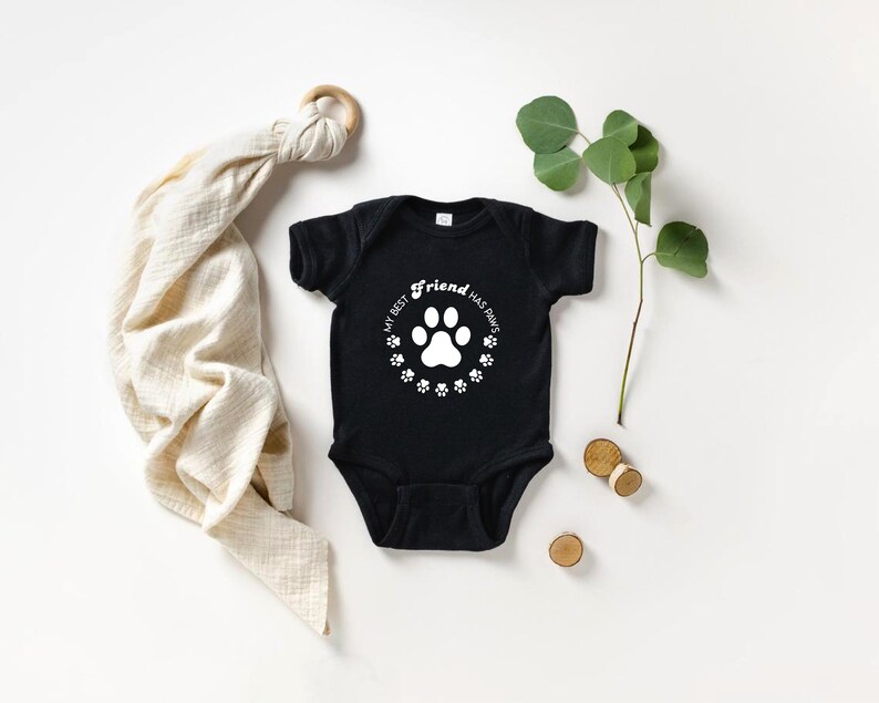My Best Friend Has Paws Onesie® My Big Brother Has Paws Dog Etsy