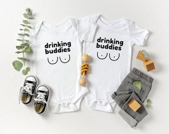 Twin Baby Onesies Funny Twin Onesies Twin Baby Gifts Nursing Twins Onesie