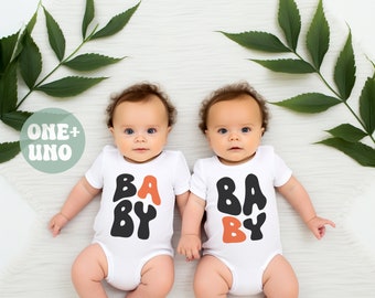 Twin Onesies® Baby Gifts, Twin Outfits, Twins Onesies, Twins Baby Gift, Twins Baby Shower, Twin Clothes, Funny Twin Onesies, Twin A Twin B