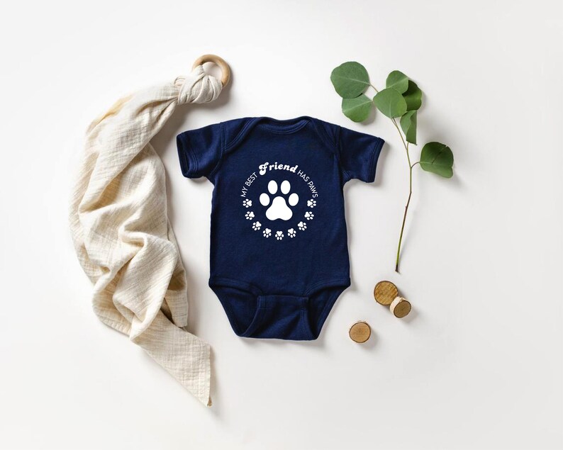 My Best Friend Has Paws Onesie® My Big Brother Has Paws Dog Etsy