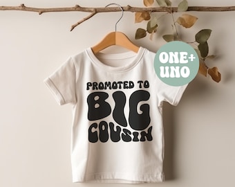 Promoted To Big Cousin Shirt Big Cousin Tee Retro Natural Shirt Pregnancy Reveal Shirt Big Cousin Tshirt Pregnancy Announcement Shirt