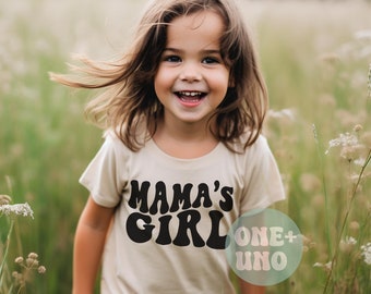 Mama's Girl T-shirt  Wavy Font Mama's Girl Tshirt Mommy And Me Shirt
