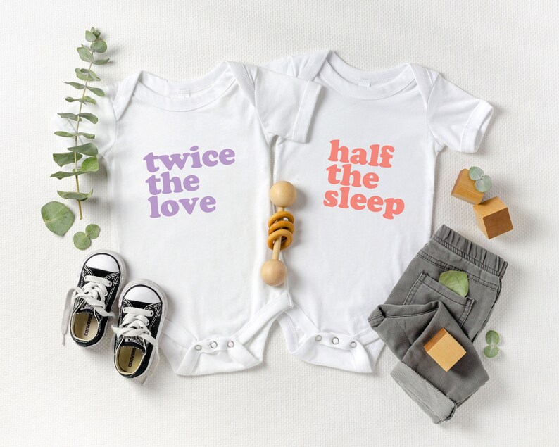 Twin Baby Gifts Twin Outfits Twin Baby TShirts Twins Baby Etsy