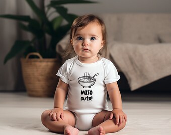 Miso Cute Onesie®, Baby Shower Gift, Unisex Baby Clothes, Baby Boy Clothes, Funny Onesies, Sushi Onesie, Cute Baby Onesies, Hipster Baby