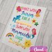 Unicorn Fairy Mermaid Rainbow Children's room - real foil quality print A5/A4