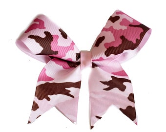 PINK CAMO ribbon (large bow)