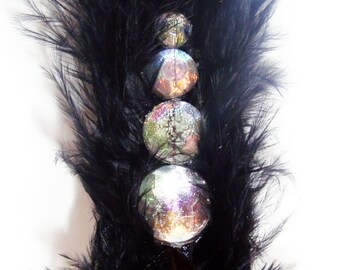 SHIMMERING ZEBRA WING (barrette)