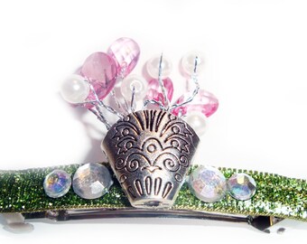 PINK GEM BOUQUET (barrette)