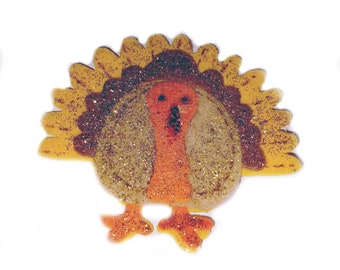 GLITTER TURKEY hair clip or pin