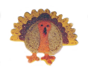 GLITTER TURKEY hair clip or pin