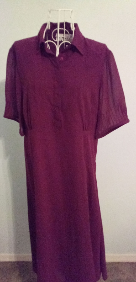 Vintage Vermont Country Store Dress Medium / Maroon or Etsy