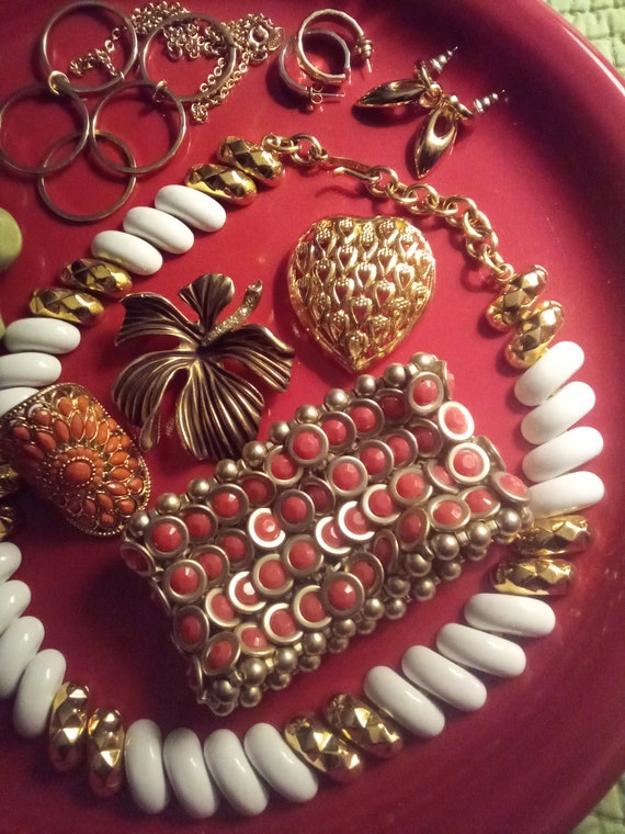Vintage Fashion Jewelry Lot / Scarf Clip * Ring *… - image 10