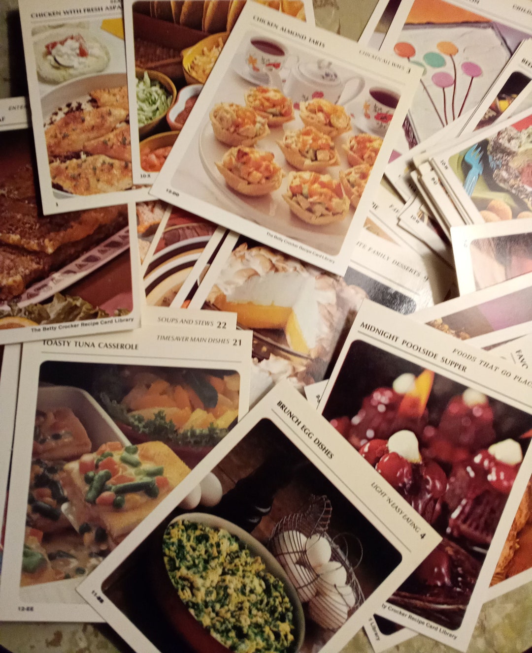 10 Vintage 1971 Betty Crocker Recipe Cards Cooking Crafts Junk