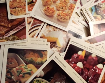 Vintage 1971 Betty Crocker Recipe Cards / Cooking Crafts Junk Journal Scrapbooking