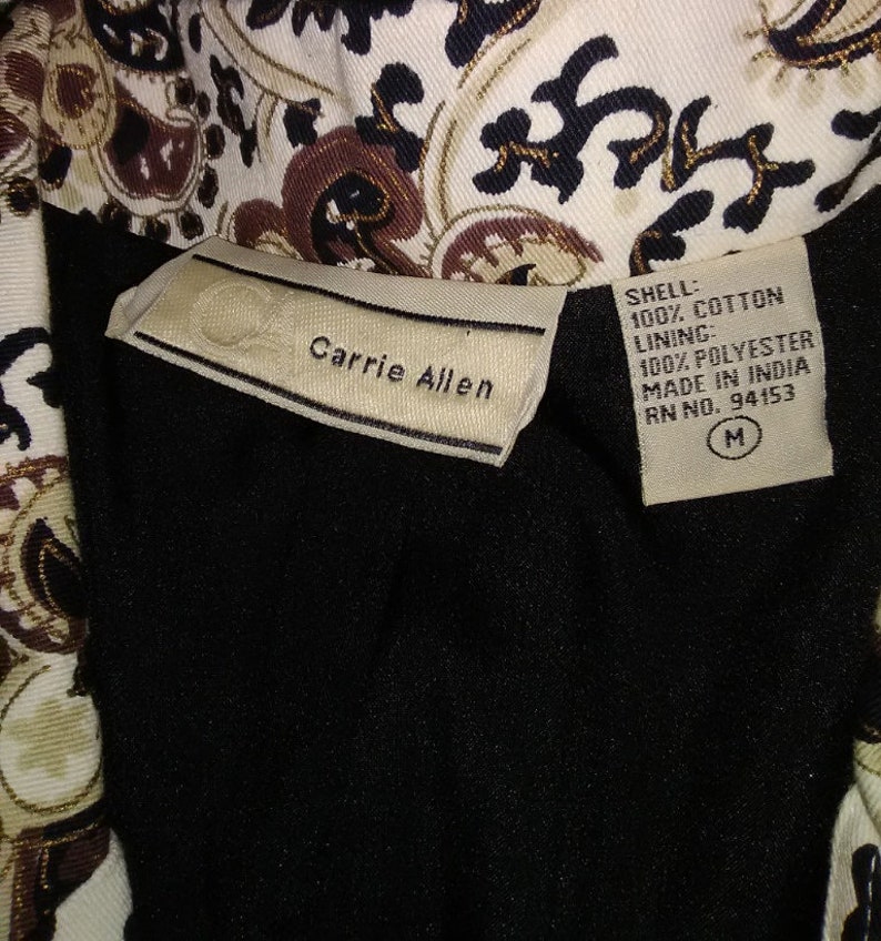 Vintage Carrie Allen Denim Jacket / Size Medium / Sequins, Ribbons ...