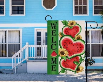 Watermelon Summer Garden Flag Watermelon Flag Watermelon Yard Flag Watermelon Summer Decor Watermelon Welcome Sign Summer Garden Flag Sign
