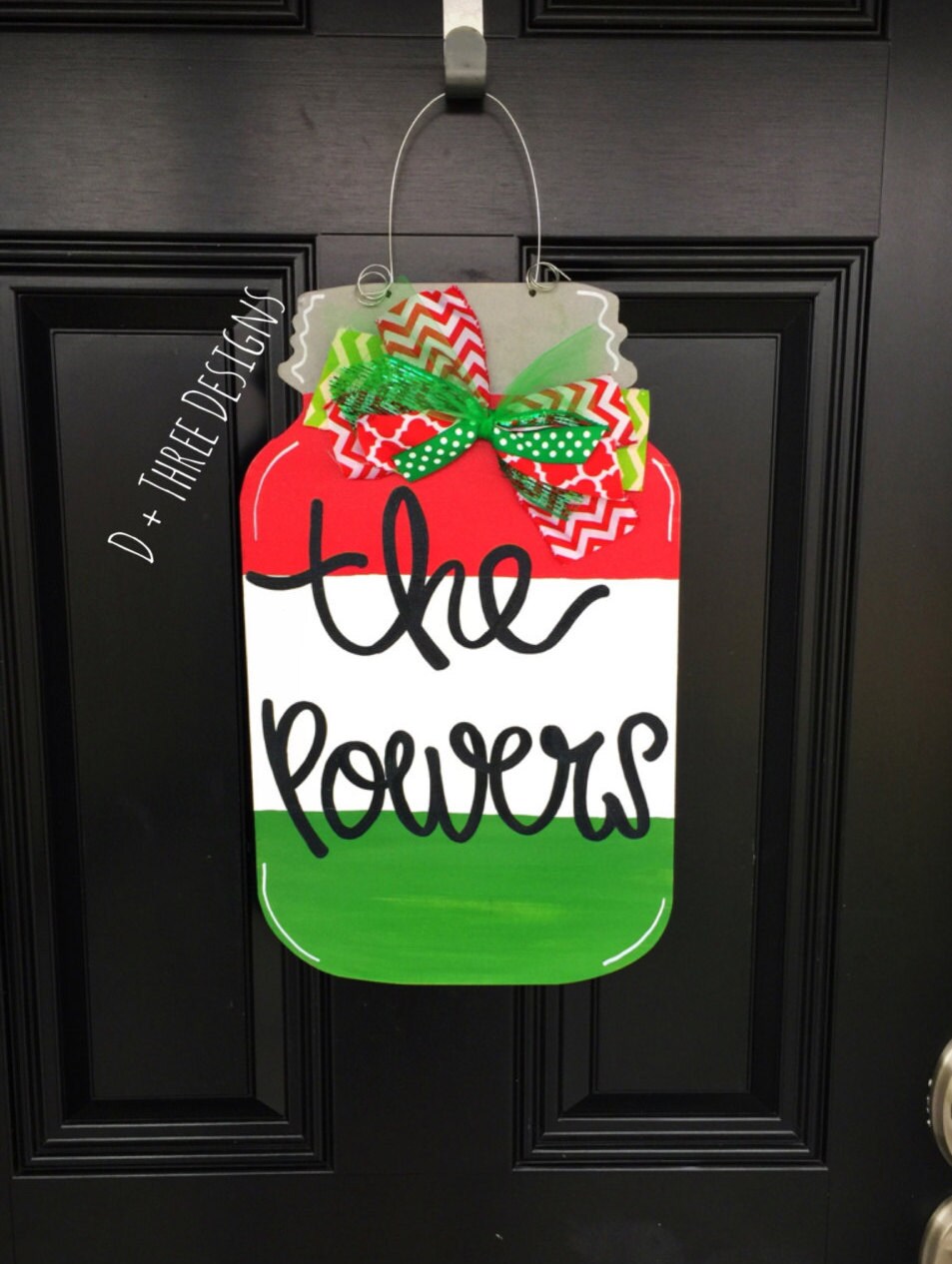 Southern Christmas Mason Jar Door Hanger // Winter Wreath // Painted ... Southern Christmas Mason Jar Door Hanger // Winter Wreath // Painted ...