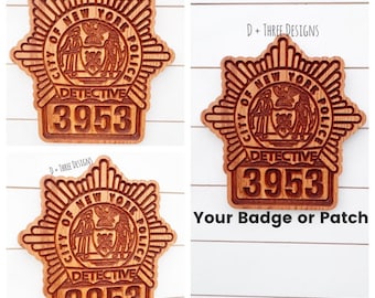 NYPD Personalized Detective Badge // NYPD Police Badge // Police