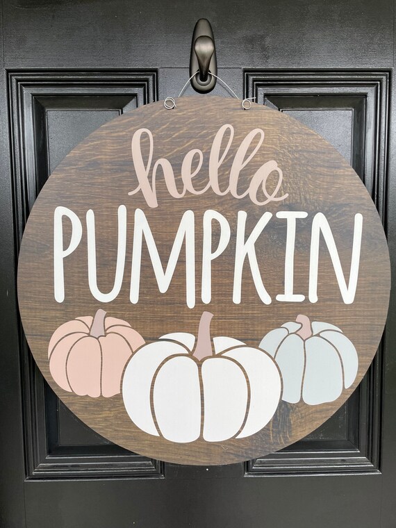 Large Wood Door Sign HELLO FALL Porch Pumpkin Farmhouse Handmade 5 ft X 8" Large Wood Door Sign HELLO FALL Porch Pumpkin Farmhouse Handmade 5 ft X 8"