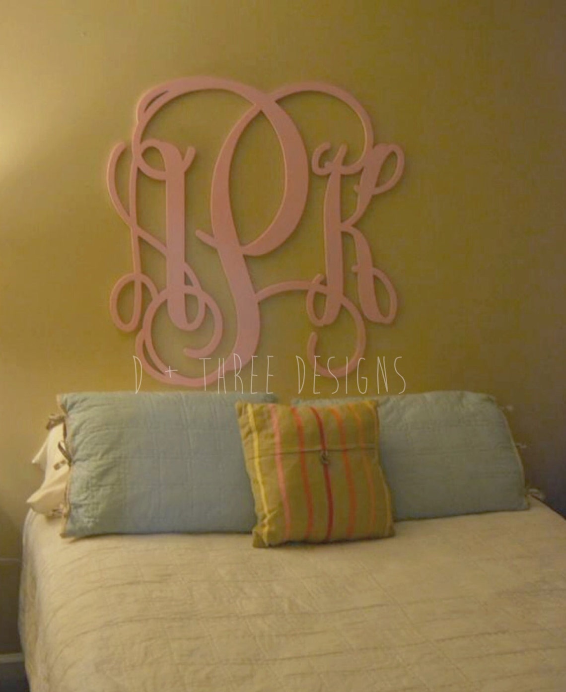 36 Inch Wooden Monogram Painted Light Pink Wooden Letters Etsy