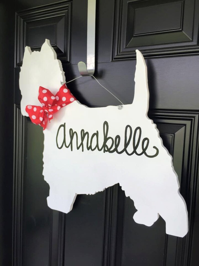 Dog Westie Wooden Decor // Door Hanger // Dog Wreath // Dog Etsy Canada