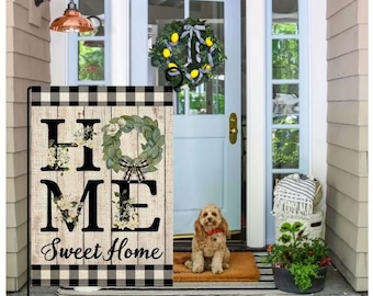 Home Sweet Home Garden Flag Home Garden Flag Home Yard Flag Welcome Yard Flag Welcome Garden Flag Welcome Sign Small Welcome Flag Cute Flag