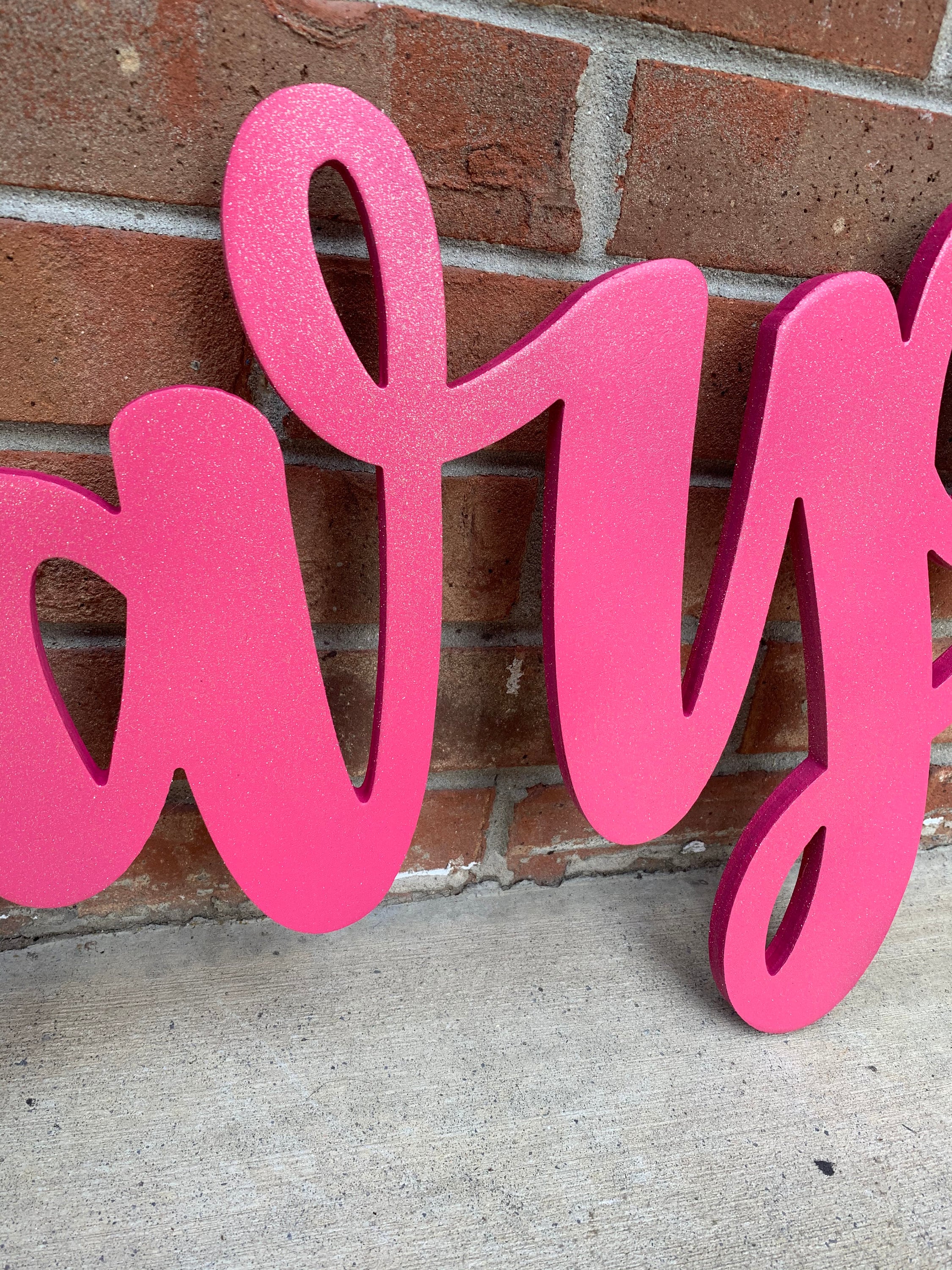 Large Painted Wooden Wall Name / Nursery Decor / Wooden Etsy