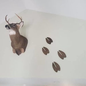 Wooden Deer Footprints Deer Wall Decor Kids Room Decor Deer Prints Deer Hooves Deer Prints Woodland Theme Woodland Nursery Hunting Decor