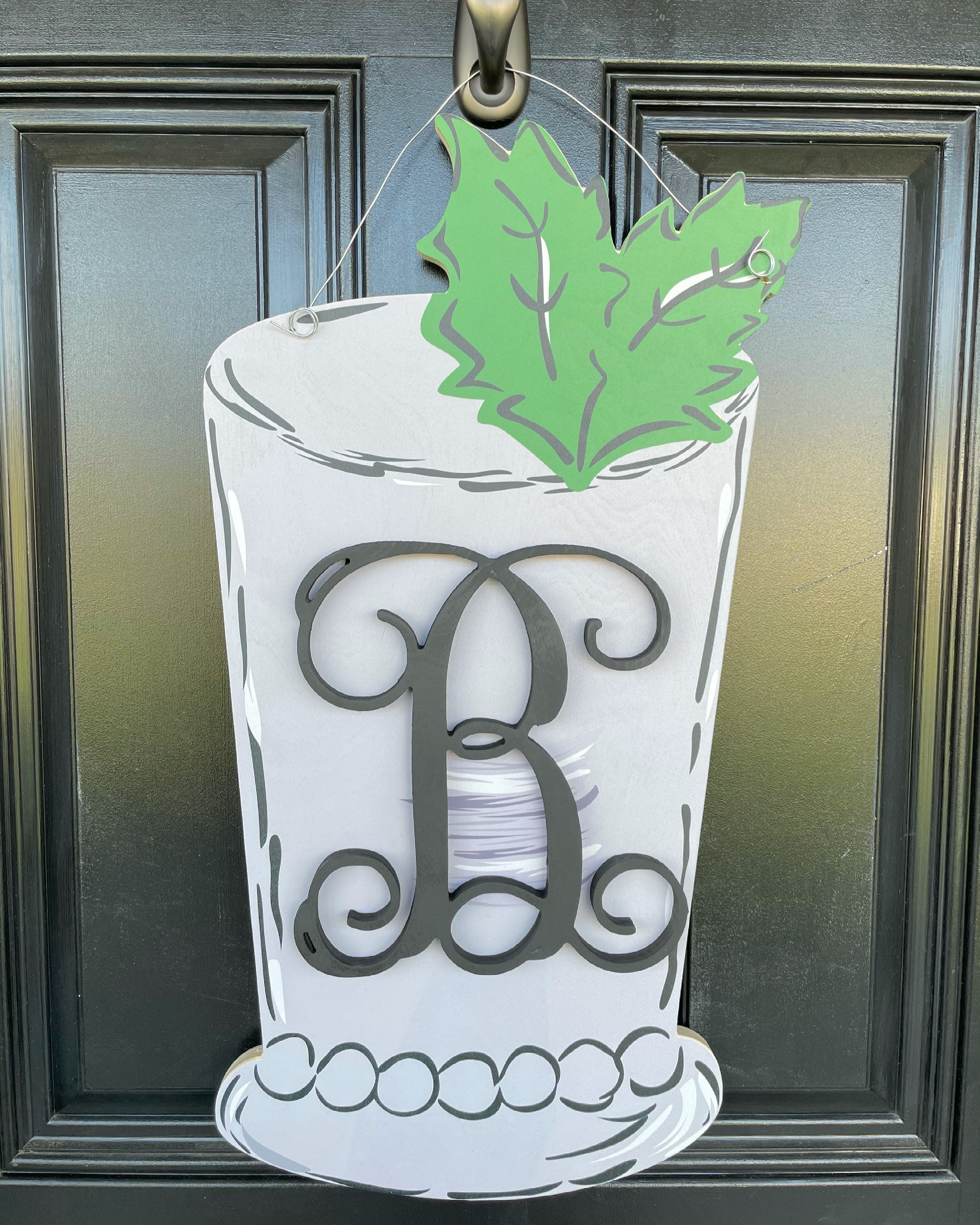 Mint Juelp Monogram Kentucky Derby Spring Wooden Door Hanger - Etsy.de