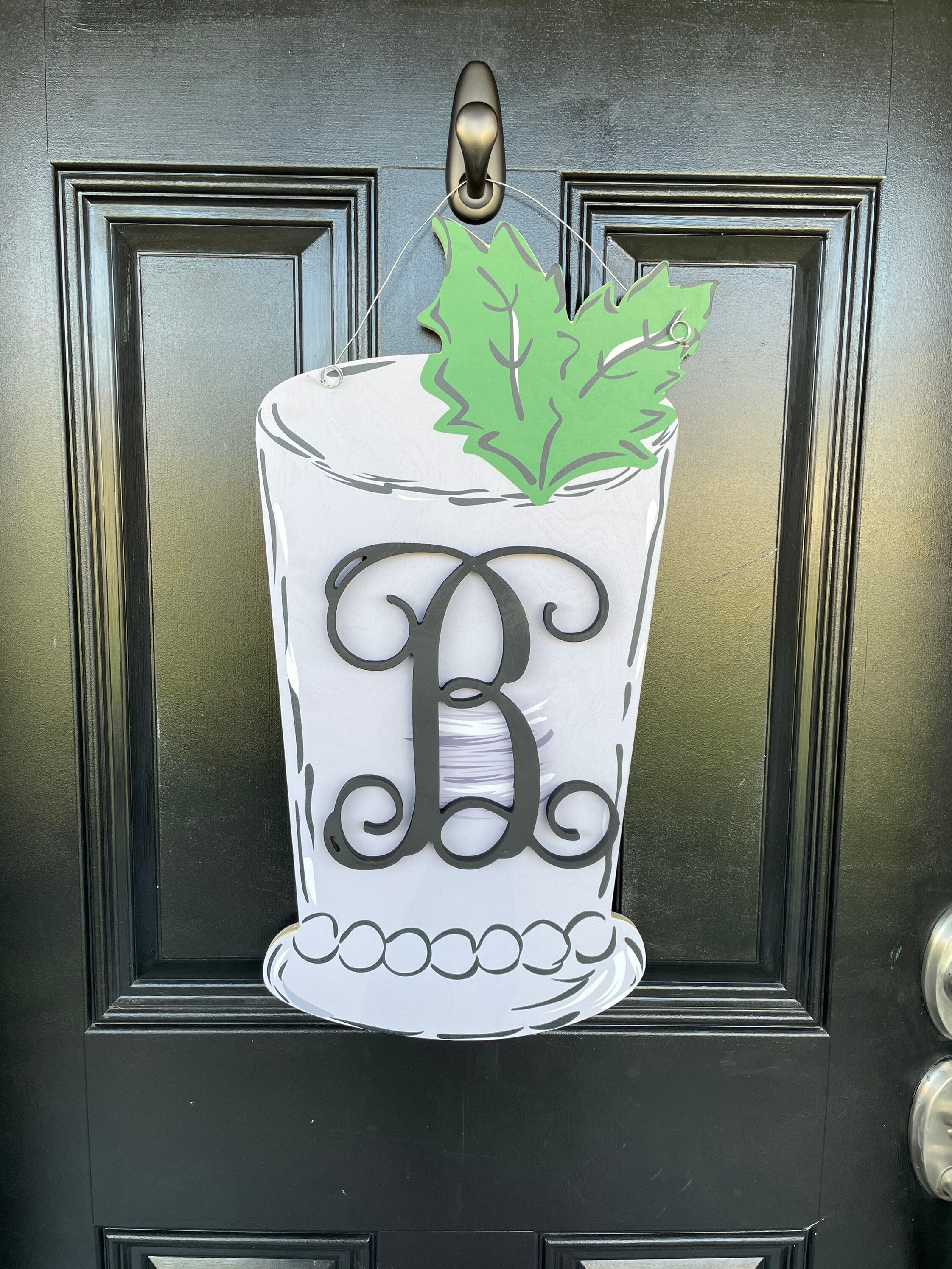 Mint Juelp Monogram Kentucky Derby Spring Wooden Door Hanger - Etsy.de