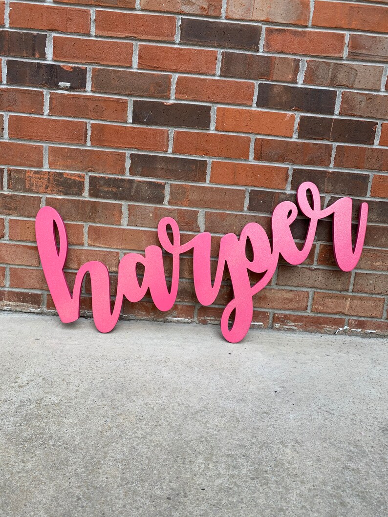 Large Painted Wooden Wall Name / Nursery Decor / Wooden Etsy